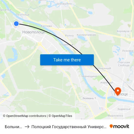 Больница to Полоцкий Государственный Университет map