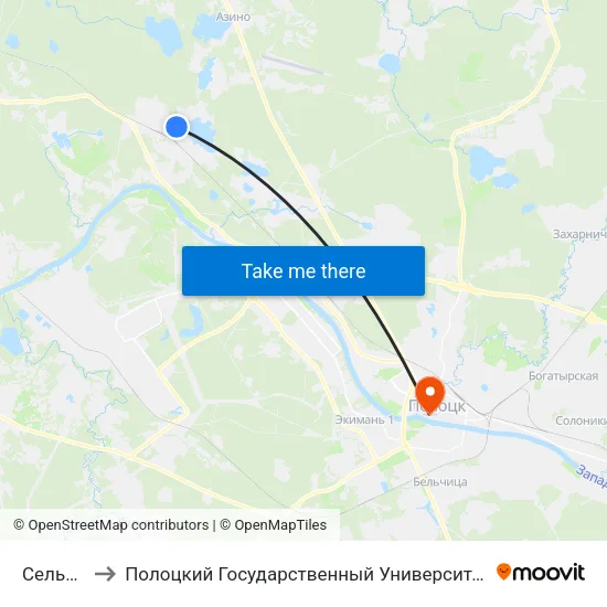Сельпо to Полоцкий Государственный Университет map