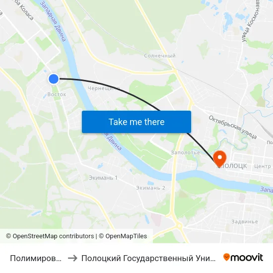 Полимировская to Полоцкий Государственный Университет map