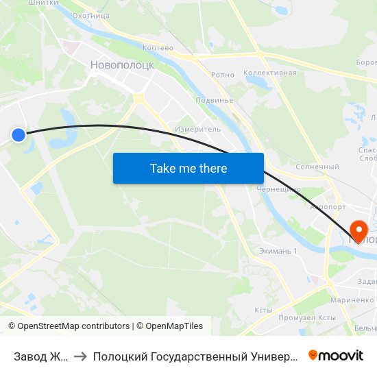Завод Жби to Полоцкий Государственный Университет map