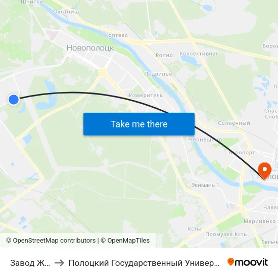 Завод Жби to Полоцкий Государственный Университет map
