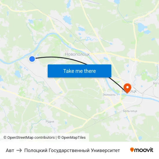 Авт to Полоцкий Государственный Университет map