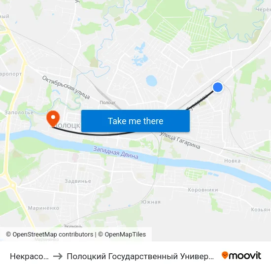 Некрасова to Полоцкий Государственный Университет map