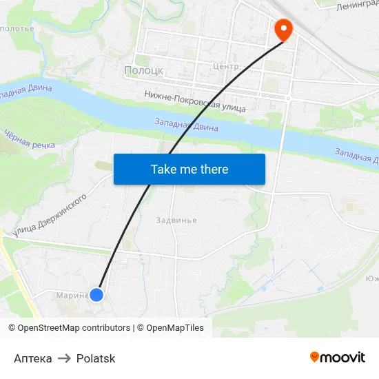 Pharmacy to Polotsk map