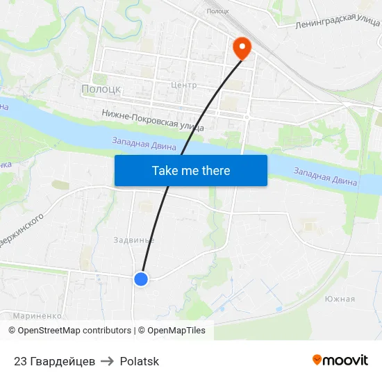 23 Guardsmen to Polotsk map