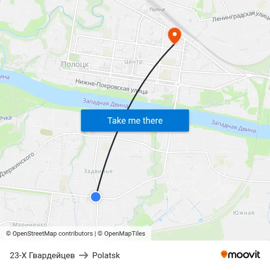 23 Guardsmen to Polotsk map