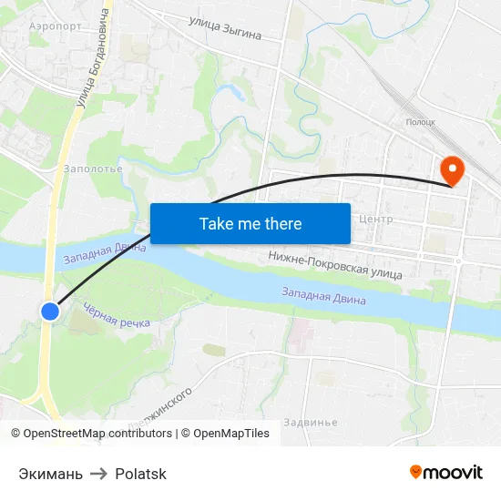 Ekiman to Polotsk map