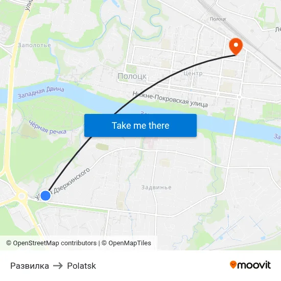 Intersection to Polotsk map