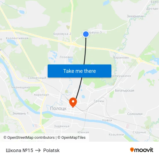 School No. 15 to Polotsk map
