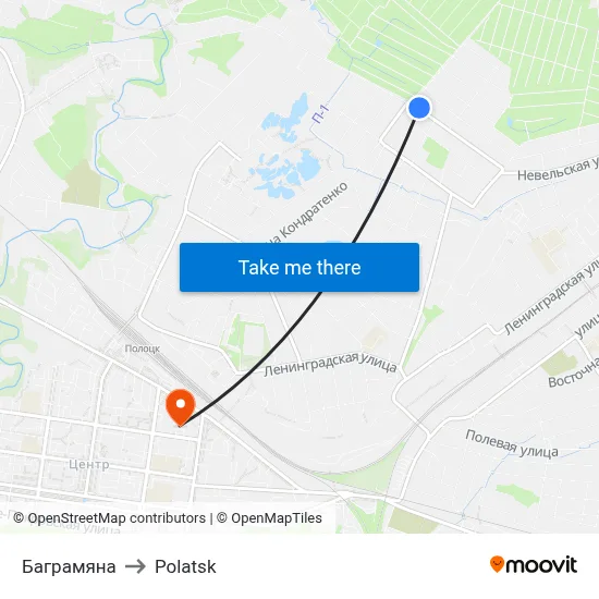Bagramyana to Polotsk map