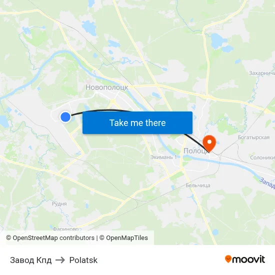 KPD Factory to Polotsk map