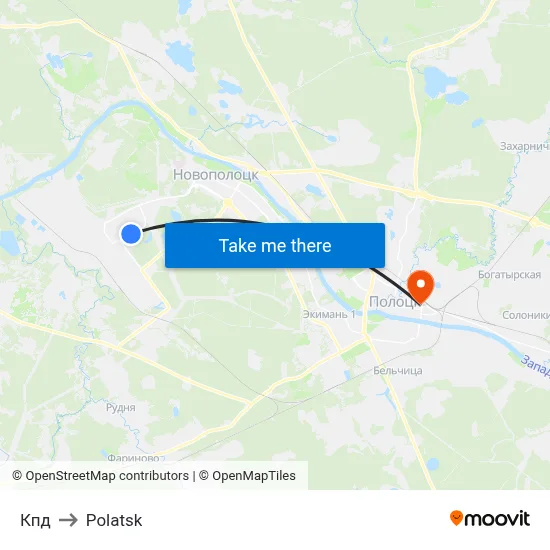 Кпд to Polatsk map