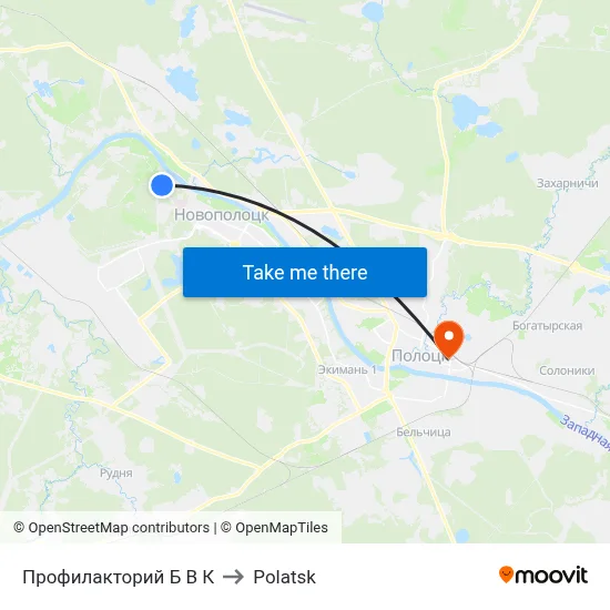 BVK Preventorium to Polotsk map