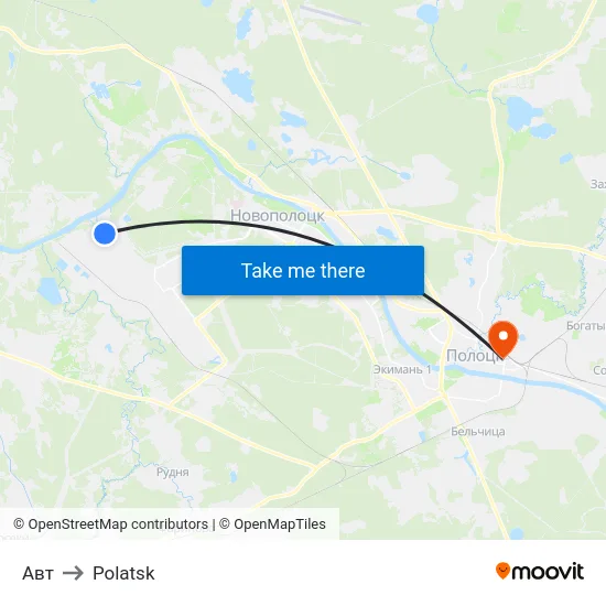 AVT to Polotsk map