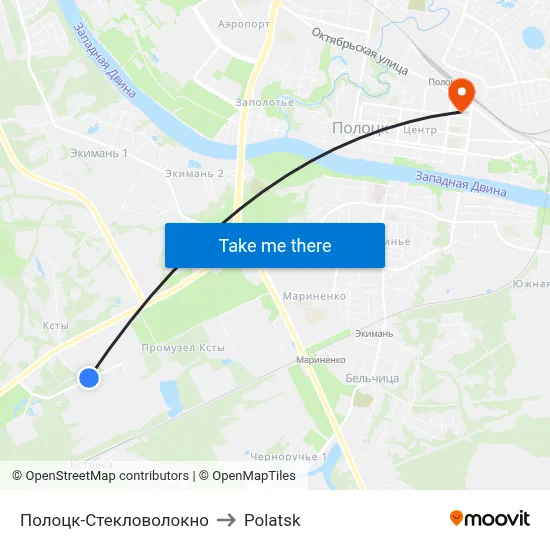 Полоцк-Стекловолокно to Polatsk map