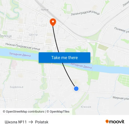 School No. 11 to Polotsk map