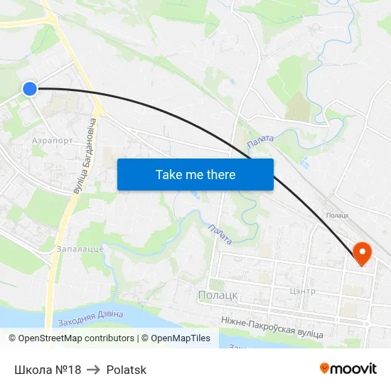 School No. 18 to Polotsk map
