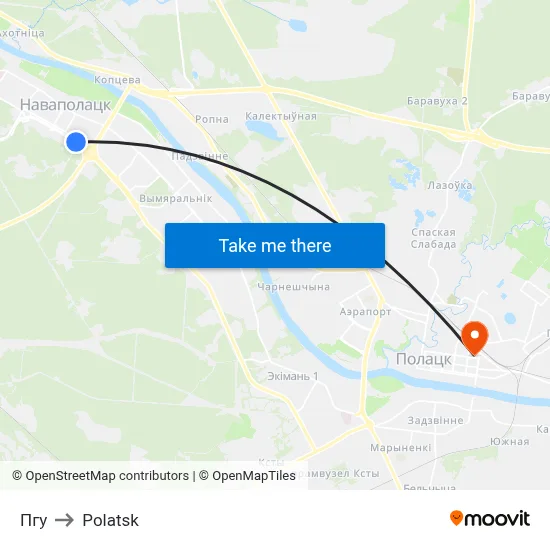 PGU to Polotsk map