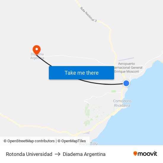 Rotonda Universidad to Diadema Argentina map