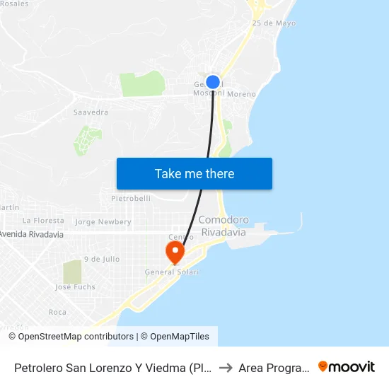 Petrolero San Lorenzo Y Viedma (Plaza Pedro Barros Seeber) to Area Programatica Sur map