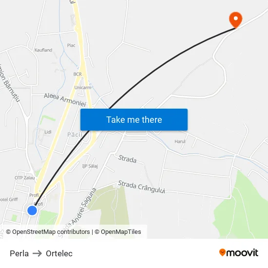 Perla to Ortelec map