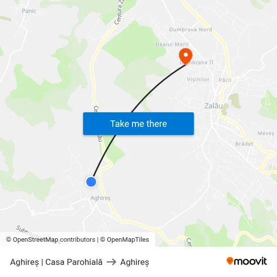Aghireș | Casa Parohială to Aghireș map