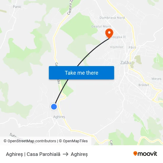 Aghireș | Casa Parohială to Aghireș map