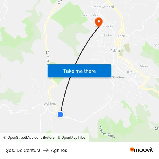 Șos. De Centură to Aghireș map