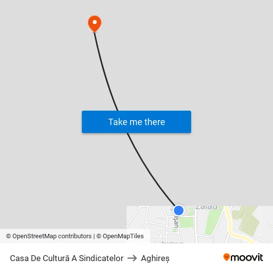 Casa De Cultură A Sindicatelor to Aghireș map