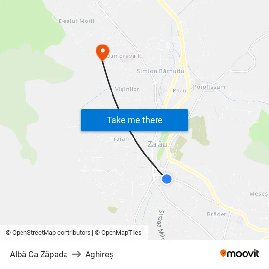 Albă Ca Zăpada to Aghireș map