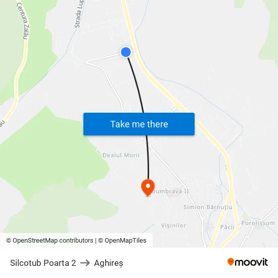 Silcotub Poarta 2 to Aghireș map