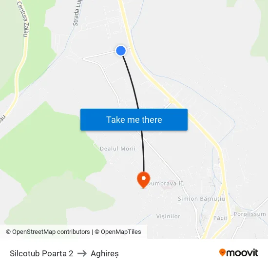 Silcotub Poarta 2 to Aghireș map