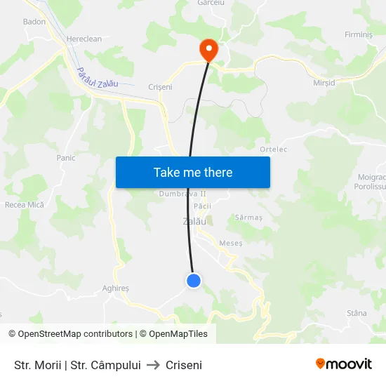 Str. Morii | Str. Câmpului to Criseni map