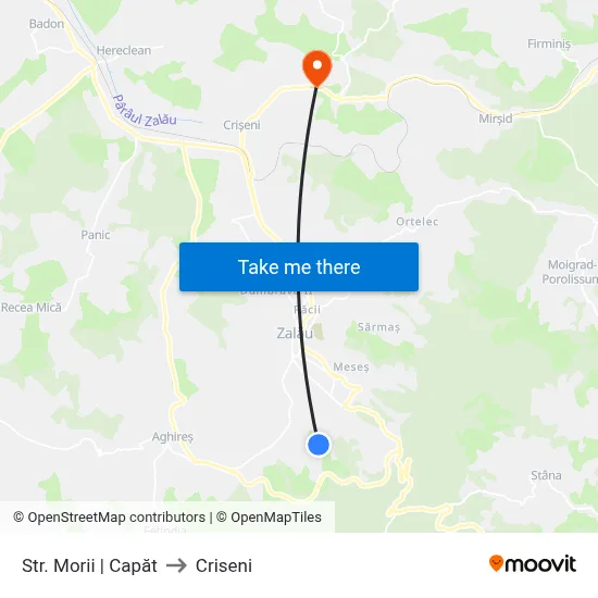 Str. Morii | Capăt to Criseni map