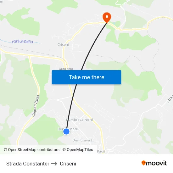 Strada Constanței to Criseni map