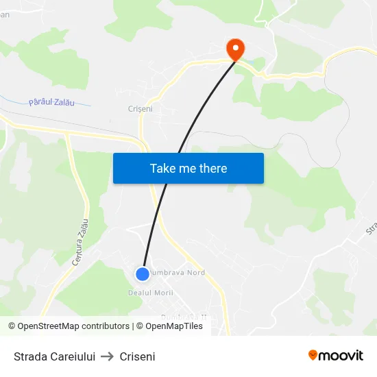 Strada Careiului to Criseni map