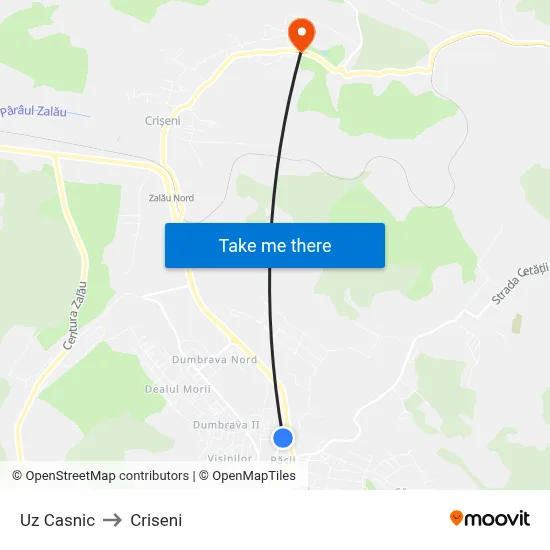 Uz Casnic to Criseni map