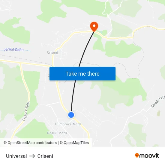Universal to Criseni map