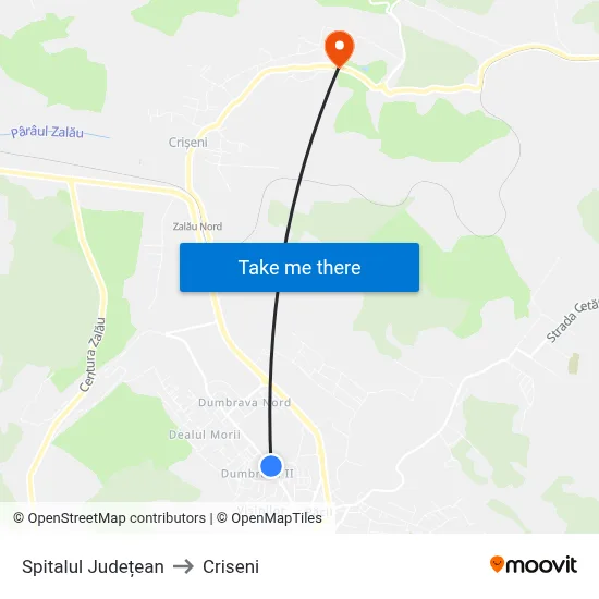 Spitalul Județean to Criseni map