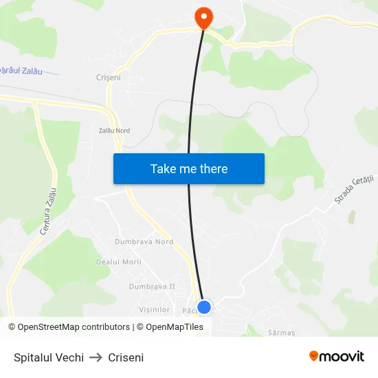 Spitalul Vechi to Criseni map