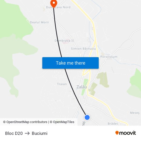 Bloc D20 to Buciumi map