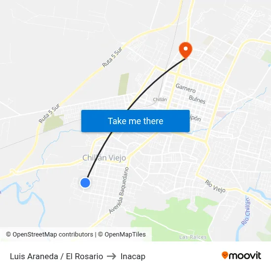Luis Araneda / El Rosario to Inacap map