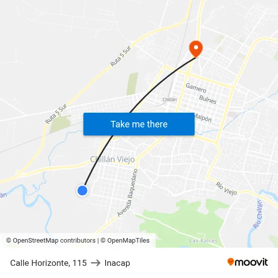 Calle Horizonte, 115 to Inacap map