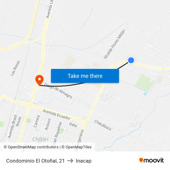 Condominio El Otoñal, 21 to Inacap map