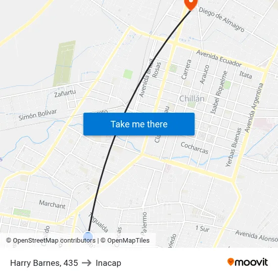 Harry Barnes, 435 to Inacap map