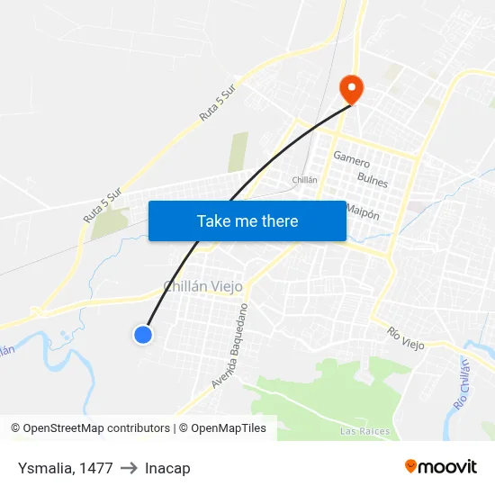 Ysmalia, 1477 to Inacap map