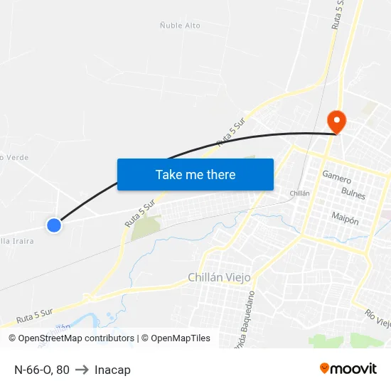 N-66-O, 80 to Inacap map