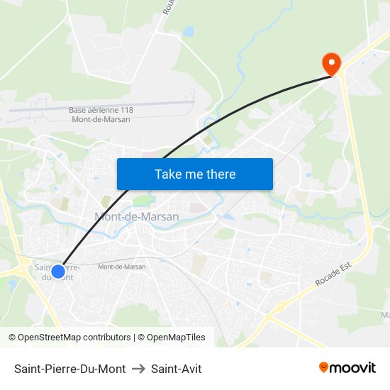 Saint-Pierre-Du-Mont to Saint-Avit map