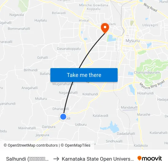 Salhundi (ಸಾಲುಹುಂಡಿ) to Karnataka State Open University map