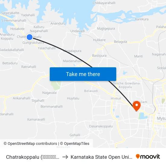 Chatrakoppalu (ಛತ್ರಕೊಪ್ಪಲು) to Karnataka State Open University map